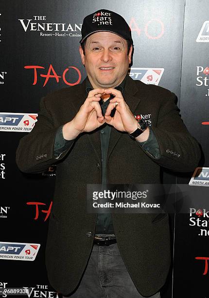 Actor Jason Alexander attends the Pokerstars.net after party with performance by T-Pain at TAO Nightclub at the Venetian on February 19, 2010 in Las...