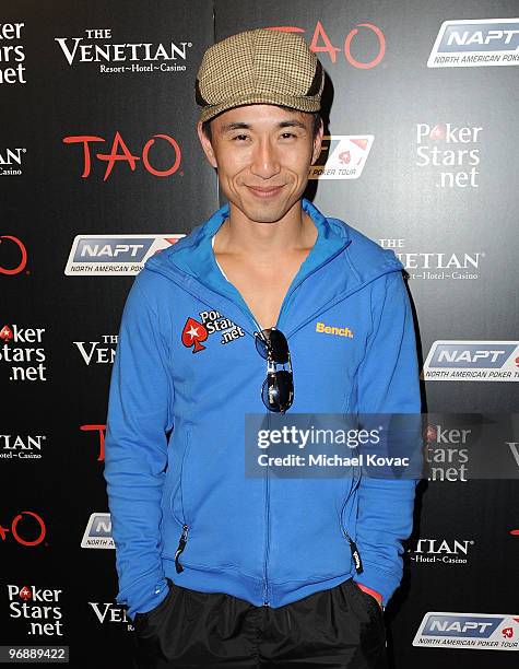 Actor James Kyson Lee attends the Pokerstars.net after party with performance by T-Pain at TAO Nightclub at the Venetian on February 19, 2010 in Las...