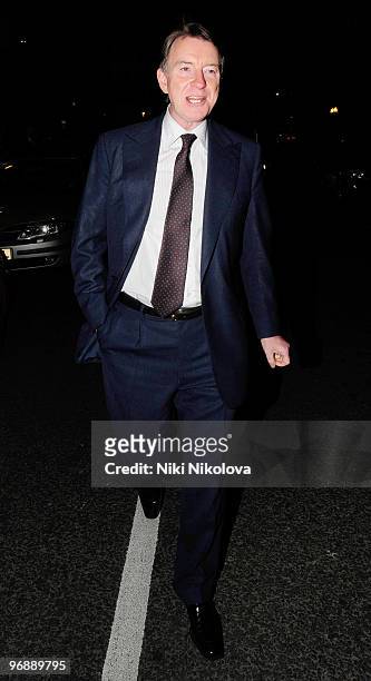 Lord Peter Mandelson sighted on February 19, 2010 in London, England.
