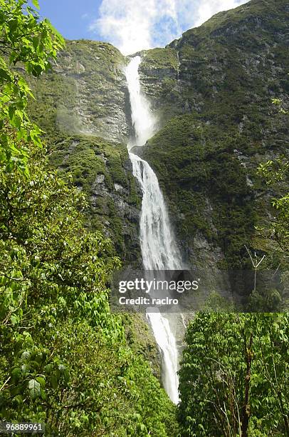 sutherland falls, new zealand - fiordland national park stock pictures, royalty-free photos & images