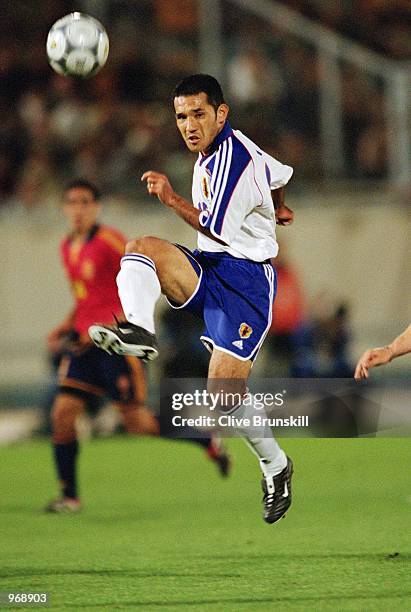 Teruyoshi Ito of Japan in action during the International Friendly match against Spain played at the El Arcangel Stadium in Cordoba, Spain. Spain won...