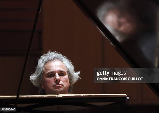 French pianist Yves Henry poses on February 18, 2010 at the Conservatoire National Superieur de Musique de Paris. Since december 2007, he is member...