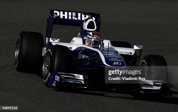 Nico Huelkenberg of Germany and Williams drives during winter testing at the Circuito De Jerez on February 19, 2010 in Jerez de la Frontera, Spain.