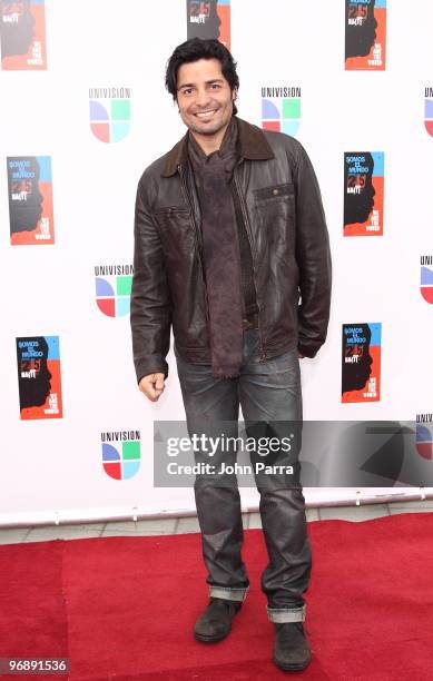 Chayanne arrives at recording of "Somos El Mundo" - "We Are The World" by Latin recording artits at American Airlines Arena on February 19, 2010 in...