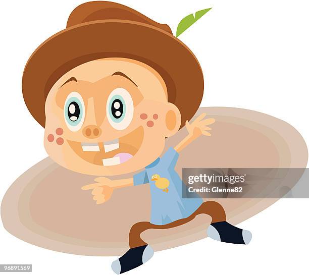 excited kid jumping - toddler jumping stock illustrations