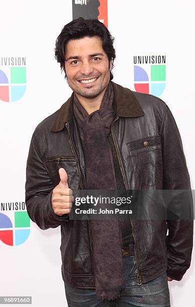 Chayanne arrives at recording of "Somos El Mundo" - "We Are The World" by Latin recording artits at American Airlines Arena on February 19, 2010 in...