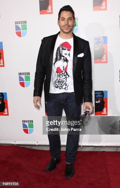 Jorge Moreno arrives at recording of "Somos El Mundo" - "We Are The World" by Latin recording artits at American Airlines Arena on February 19, 2010...