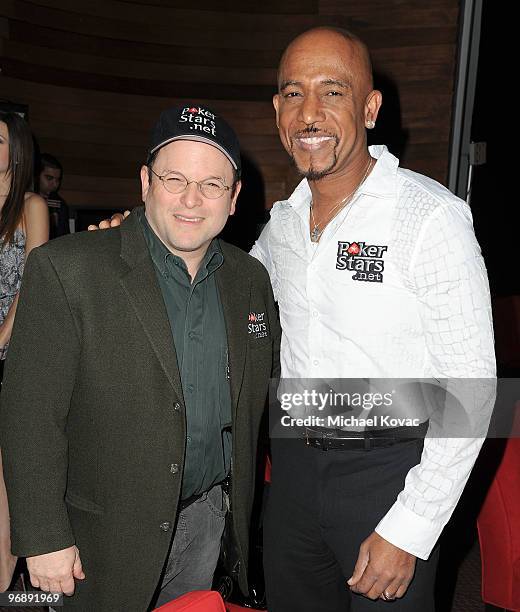 Actor Jason Alexander and TV personality Montel Williams attend Pokerstars.net's Celebrity Charity Poker Tournament at Venetian Hotel and Casino...