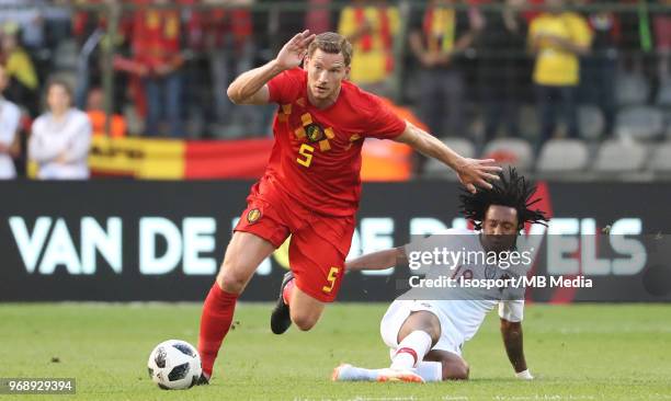 Jan VERTONGHEN and Gelson MARTINS pictured in action during a friendly game between Belgium and Portugal, as part of preparations for the 2018 FIFA...