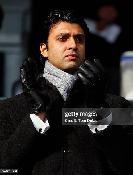 New chairman of Queens Park Rangers Ishan Saksena looks on prior to the Coca-Cola Championship match between Queens Park Rangers and Doncaster Rovers...