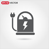 electric charging vector icon