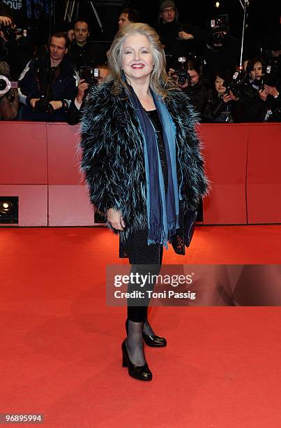 Hanna Schygulla attends the 'Otouto' Premiere during day ten of the 60th Berlin International Film Festival at the Berlinale Palast on February 20,...