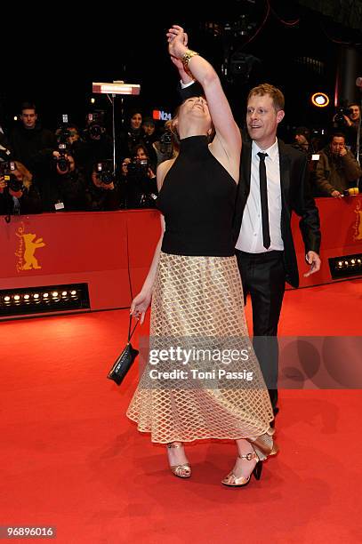 Actress Franziska Weisz and actor Andreas Lust attend the 'Otouto' Premiere during day ten of the 60th Berlin International Film Festival at the...