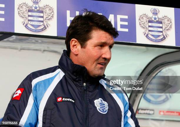 Manager of Queens Park Rangers Mick Harford looks on prior to the the Coca-Cola Championship match between Queens Park Rangers and Doncaster Rovers...