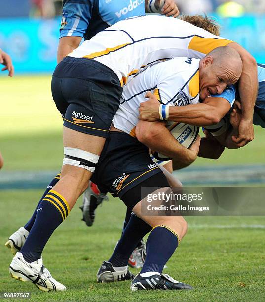 Stirling Mortlock of Brumbies in action during the Super 14 match between Vodacom Bulls and Brumbies from Loftus Versfeld Stadium on February 20,...