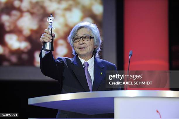 Japanese film director Yoji Yamada receives the Berlinale Kamera award for his life's work during the awards ceremony of the 60th Berlinale Film...