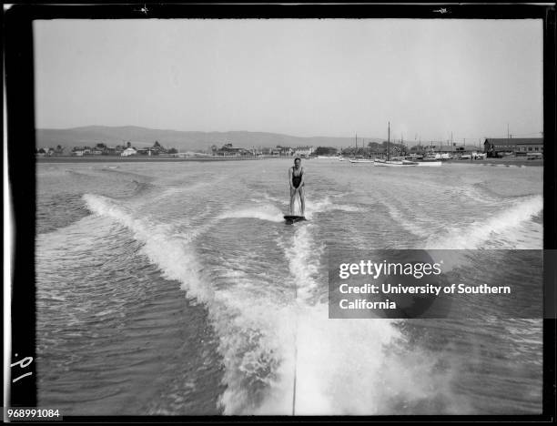 Aqua planing etc at Lido Isle, Newport Beach, California, 1928.