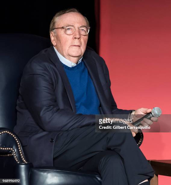 Author James Patterson speaks on stage during a discussion of his new book co-writed with the 42nd U.S. President Bill Clinton 'The President Is...