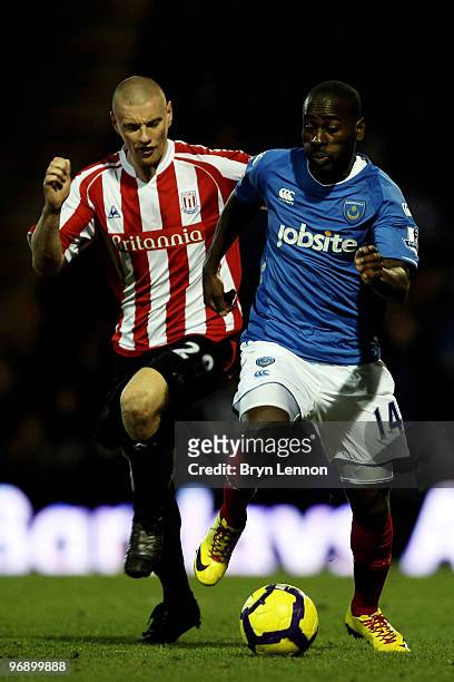 During the Barclays Premier League match between Portsmouth and Stoke City at Fratton Park on February 20, 2010 in Portsmouth, England.