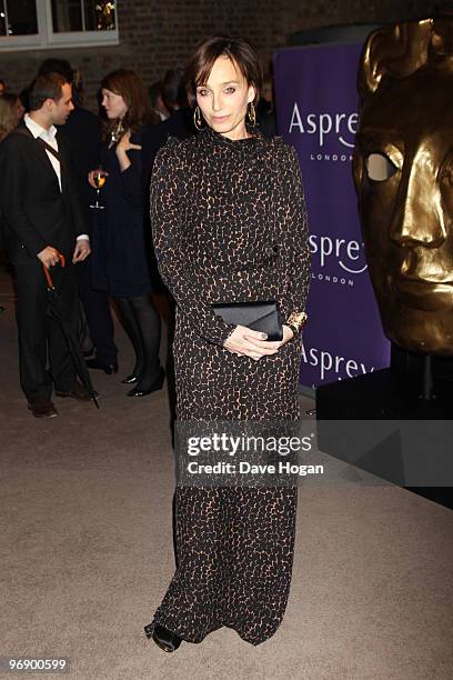Kristen Scott Thomas attends the the Orange British Academy Film Awards nominees party held at Aspreys on February 20, 2010 in London, England.
