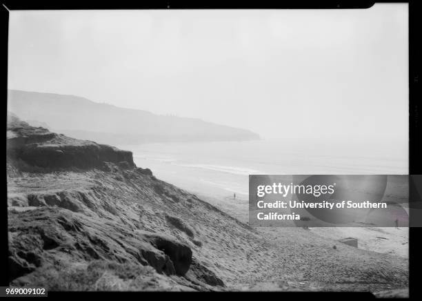 Photograph of beach, Redondo Beach, California, 1932.