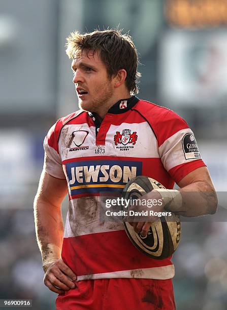 Rory Lawson of Gloucester looks on during the Guinness Premiership match between Leicester Tigers and Gloucester at Welford Road on February 20, 2010...