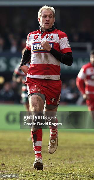 Olly Morgan of Gloucester looks on during the Guinness Premiership match between Leicester Tigers and Gloucester at Welford Road on February 20, 2010...