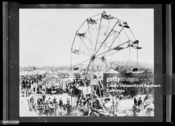 Scenes for composite of Orange Shows for Times Roto section, Southern California, 1934.