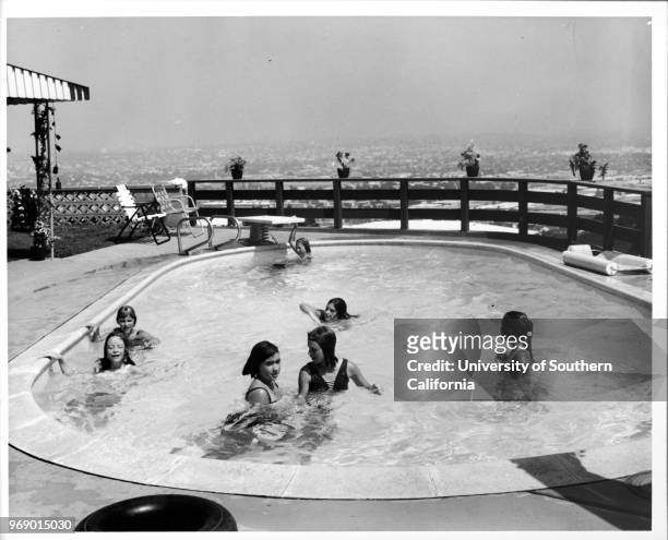 Residential home swimming pool of 1948, Los Angeles, California, early to mid twentieth century.