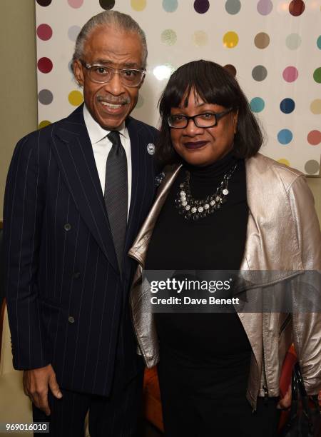 The Reverend Al Sharpton and Diane Abbott MP attend a dinner hosted by Simon Woolley of Operation Black Vote in honour of Reverend Al Sharpton at The...