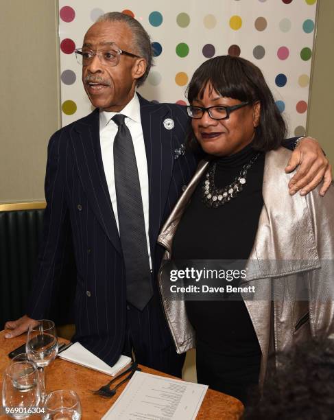 The Reverend Al Sharpton and Diane Abbott MP attend a dinner hosted by Simon Woolley of Operation Black Vote in honour of Reverend Al Sharpton at The...