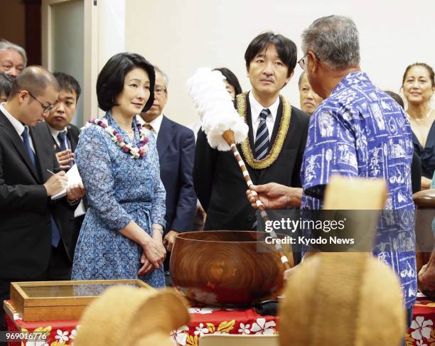 Japanese Prince Akishino and his wife Princess Kiko visit Bernice Pauahi Bishop Museum in Honolulu on June 6, 2018. ==Kyodo