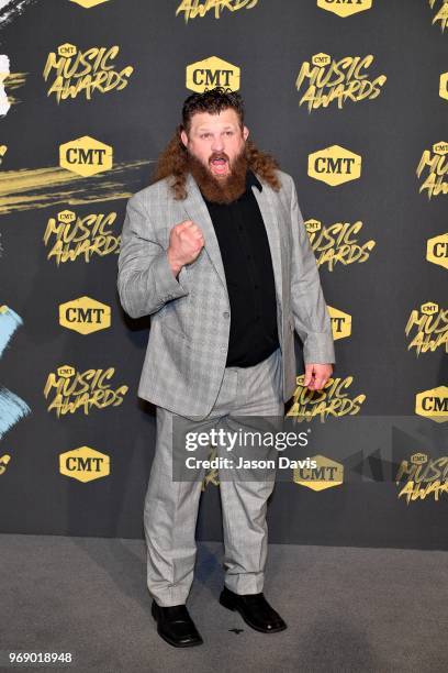 Roy Nelson arrives at the 2018 CMT Music Awards at Bridgestone Arena on June 6, 2018 in Nashville, Tennessee.