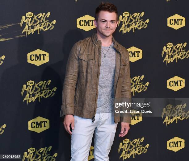 Hunter Hayes arrives at the 2018 CMT Music Awards at Bridgestone Arena on June 6, 2018 in Nashville, Tennessee.