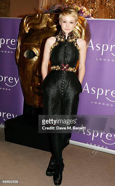 Carey Mulligan attends The Orange British Academy Film Awards Nominees Party hosted by Asprey, on February 20, 2010 in London, England.