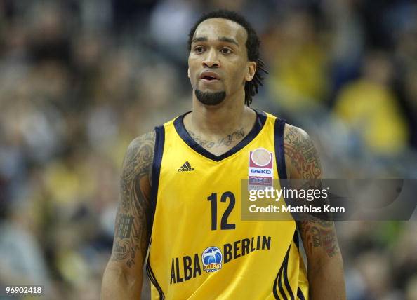Mustafa Rashed Basketball Rashad Wright of Berlin looks on during the Beko Basketball... News ...
