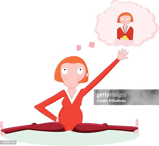 ilustraciones, imágenes clip art, dibujos animados e iconos de stock de gimnasia - gimnasia artistica