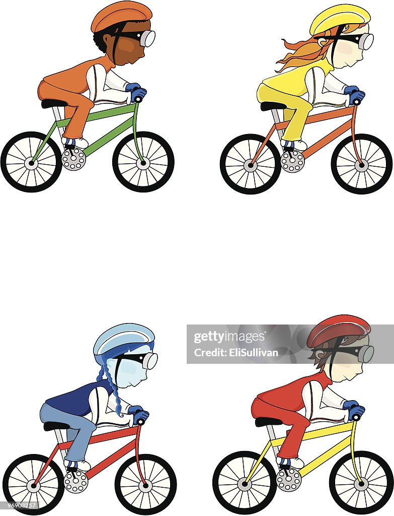 Collection of bikers