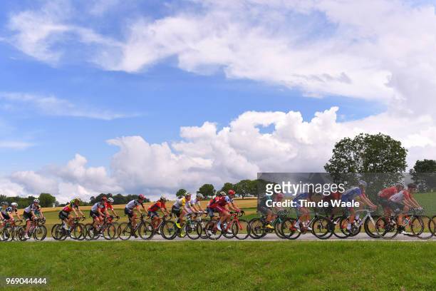 Bruno Armirail of France and Team Groupama FDJ / Jens Keukeleire of Belgium and Team Lotto Soudal / Jonathan Castroviejo of Spain and Team Sky /...