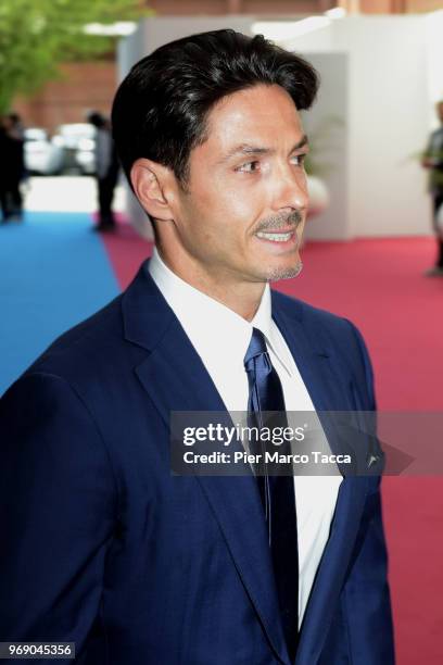 Pier Silvio Berlusconi attends the Mediaset unveils it's 'World Cup 2018' TV offer press conference on June 7, 2018 in Milan, Italy.