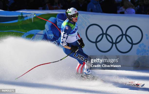 Bode Miller of the United States competes in the men's alpine skiing Super-G on day 8 of the Vancouver 2010 Winter Olympics at Whistler Creekside on...
