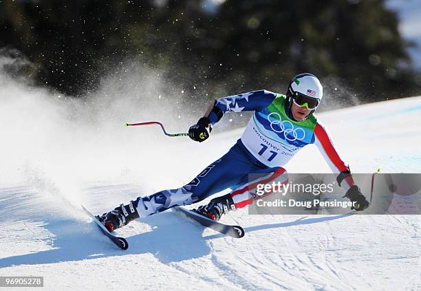 Bode Miller of the United States competes in the men's alpine skiing Super-G on day 8 of the Vancouver 2010 Winter Olympics at Whistler Creekside on...