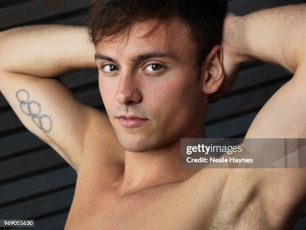 Competitive diver Tom Daley is photographed for the Times on April 20, 2018 in London, England.