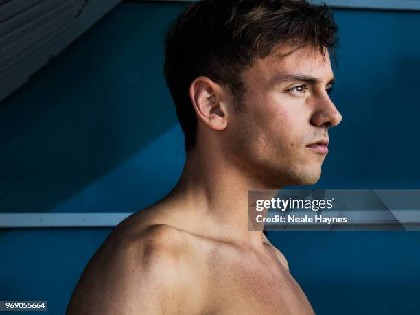 Competitive diver Tom Daley is photographed for the Times on April 20, 2018 in London, England.