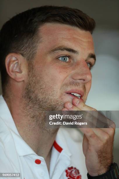 George Ford, faces the media, during the England media session on June 7, 2018 in Umhlanga Rocks, South Africa.