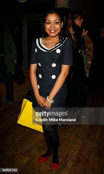 Dionne Bromfield attends the PPQ fashion show for London Fashion Week Autumn/Winter 2010 at Somerset House on February 20, 2010 in London, England.