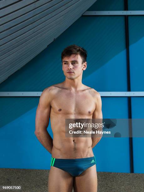 Competitive diver Tom Daley is photographed for the Times on April 20, 2018 in London, England.