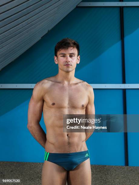 Competitive diver Tom Daley is photographed for the Times on April 20, 2018 in London, England.