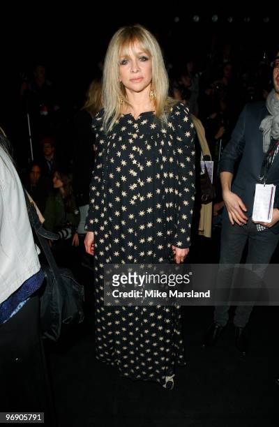Jo Wood attends the PPQ fashion show for London Fashion Week Autumn/Winter 2010 at Somerset House on February 20, 2010 in London, England.