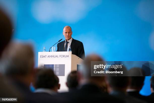 Tom Enders, chief executive officer of Airbus SE, speaks during the European School of Management and Technology forum in Berlin, Germany, on...